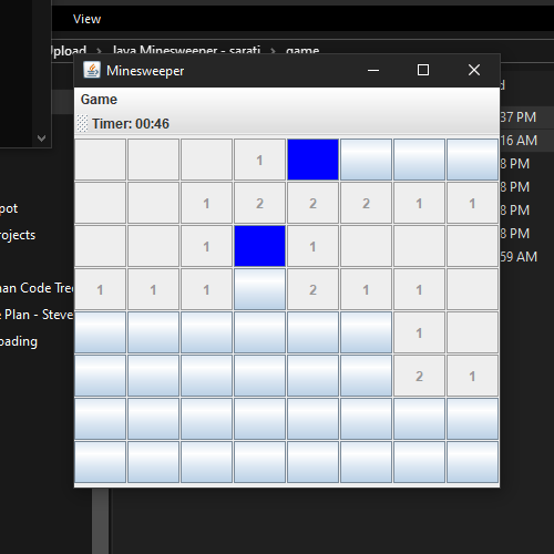 minesweeper game in java